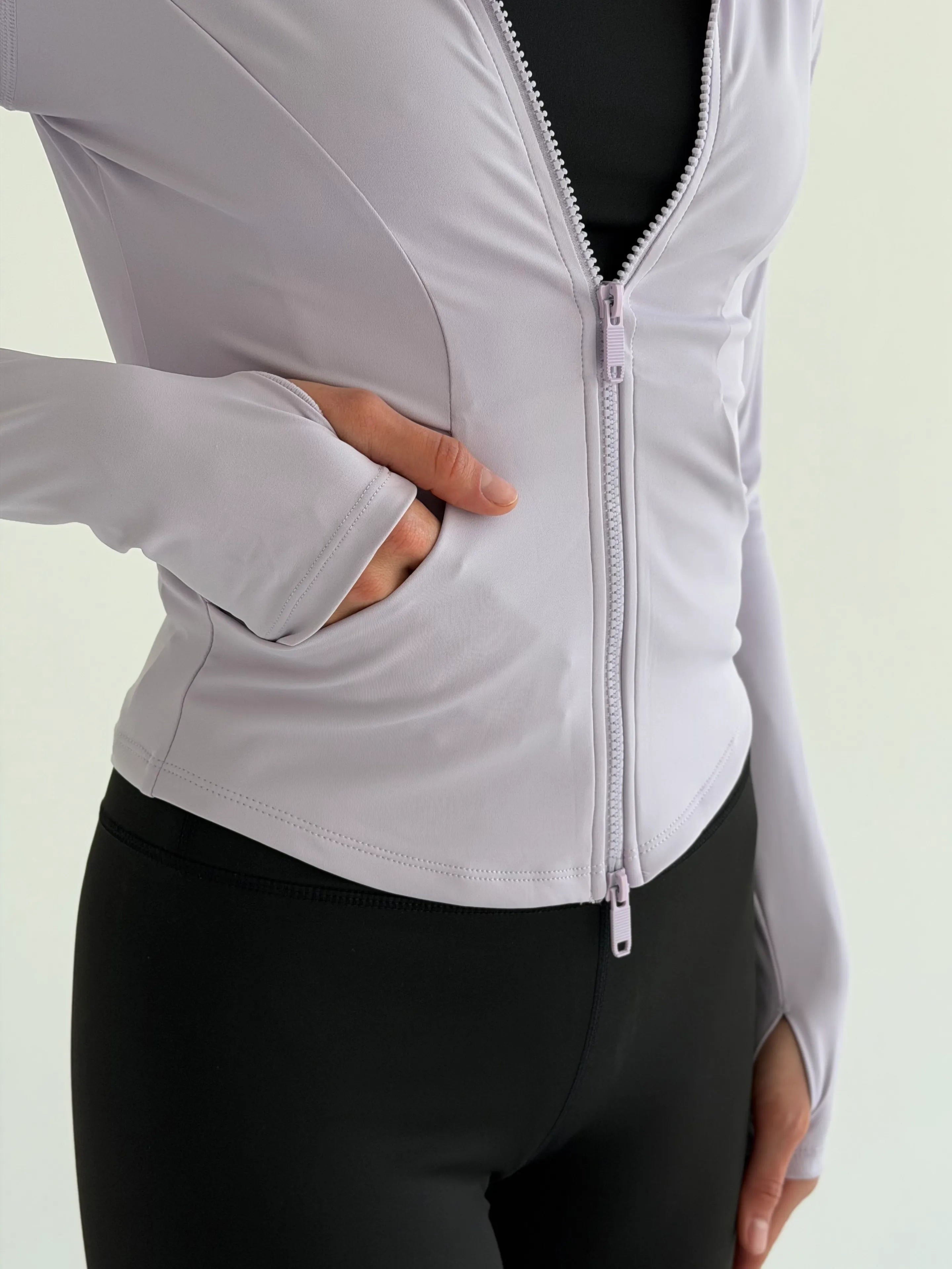 Yoga zippered sweatshirt lavender