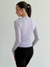 Yoga zippered sweatshirt lavender