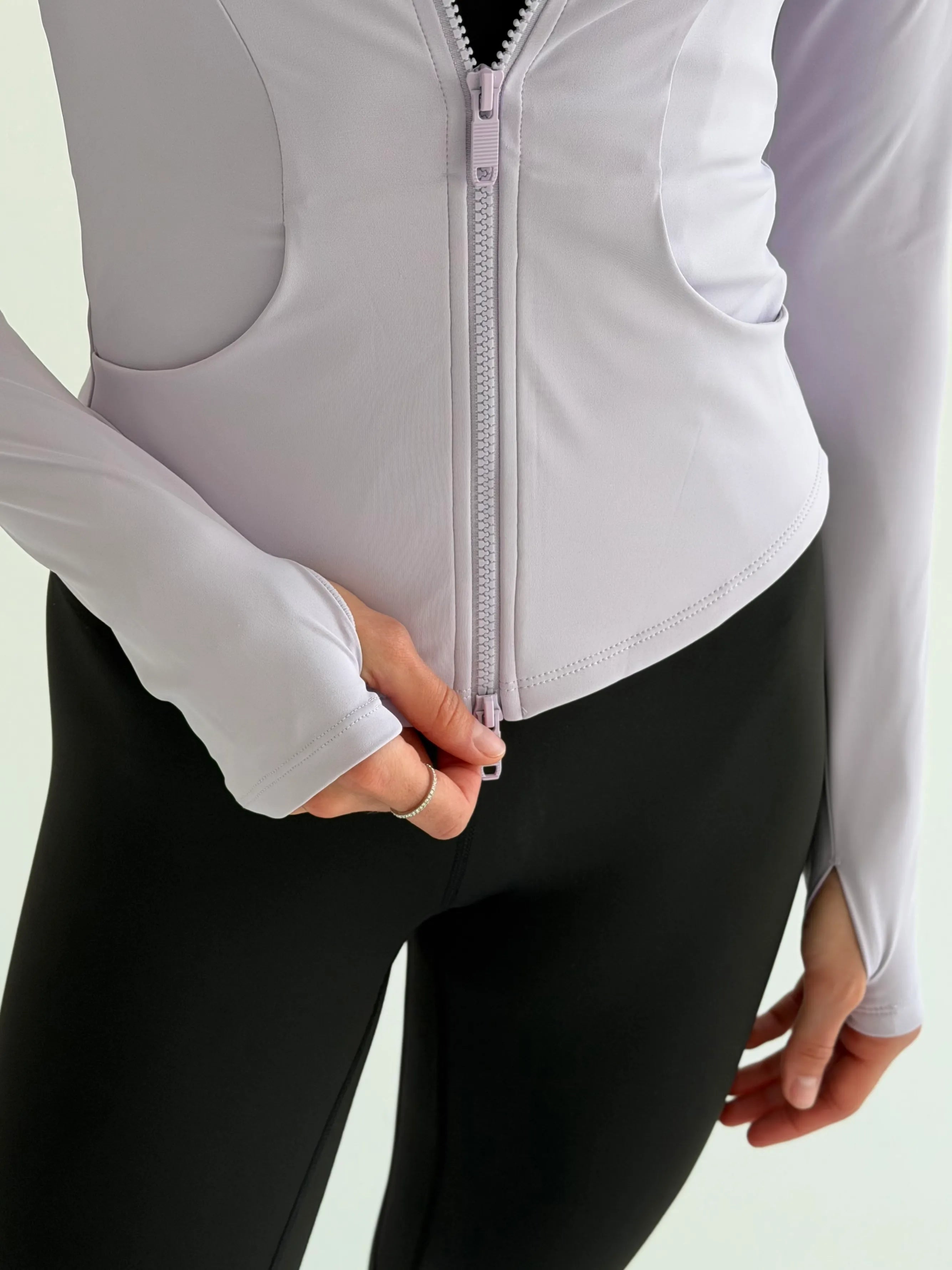 Yoga zippered sweatshirt lavender