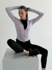 Yoga zippered sweatshirt lavender
