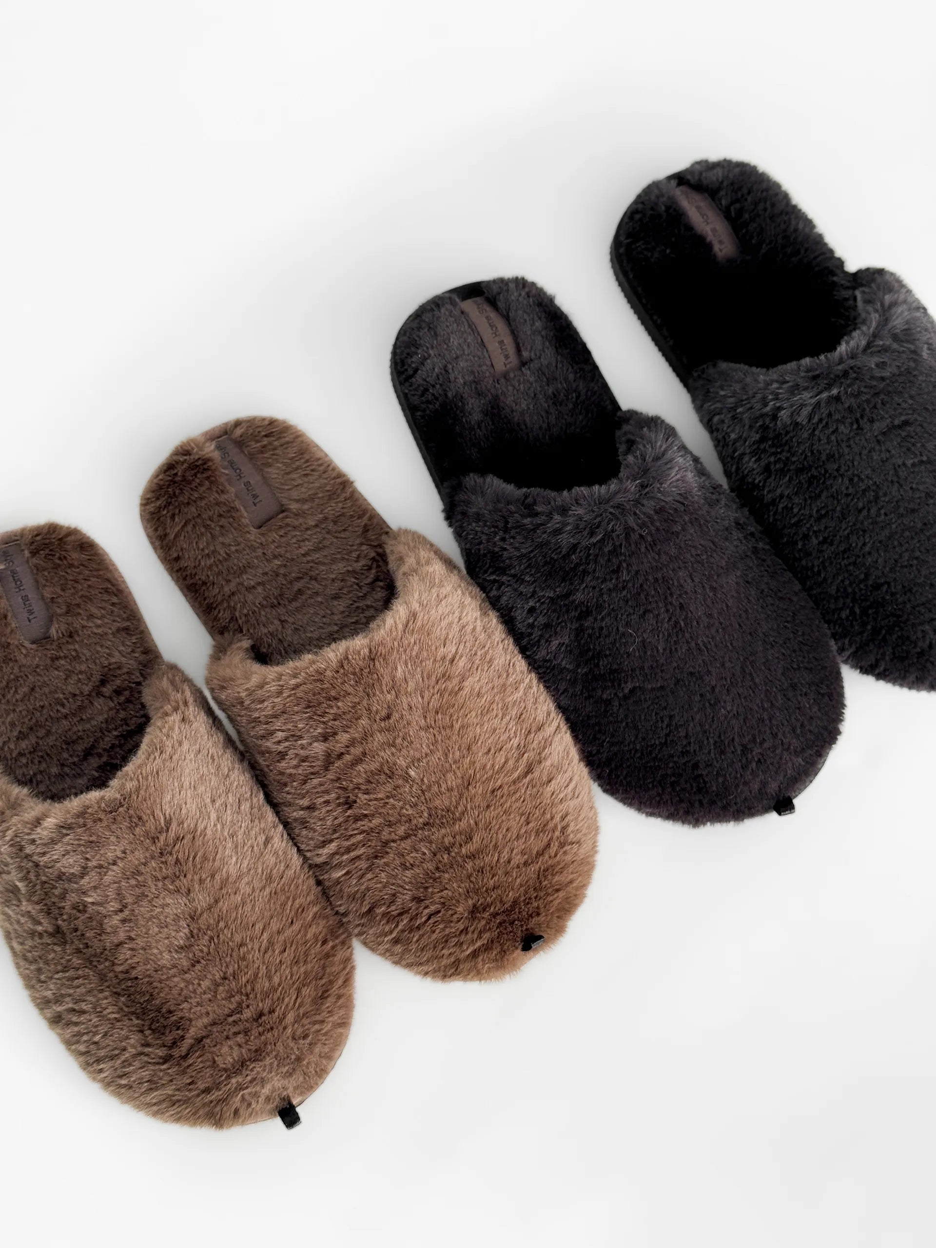Men's slippers HS-LUX fur brown