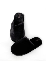 Men's slippers HS-LUX fur graphite