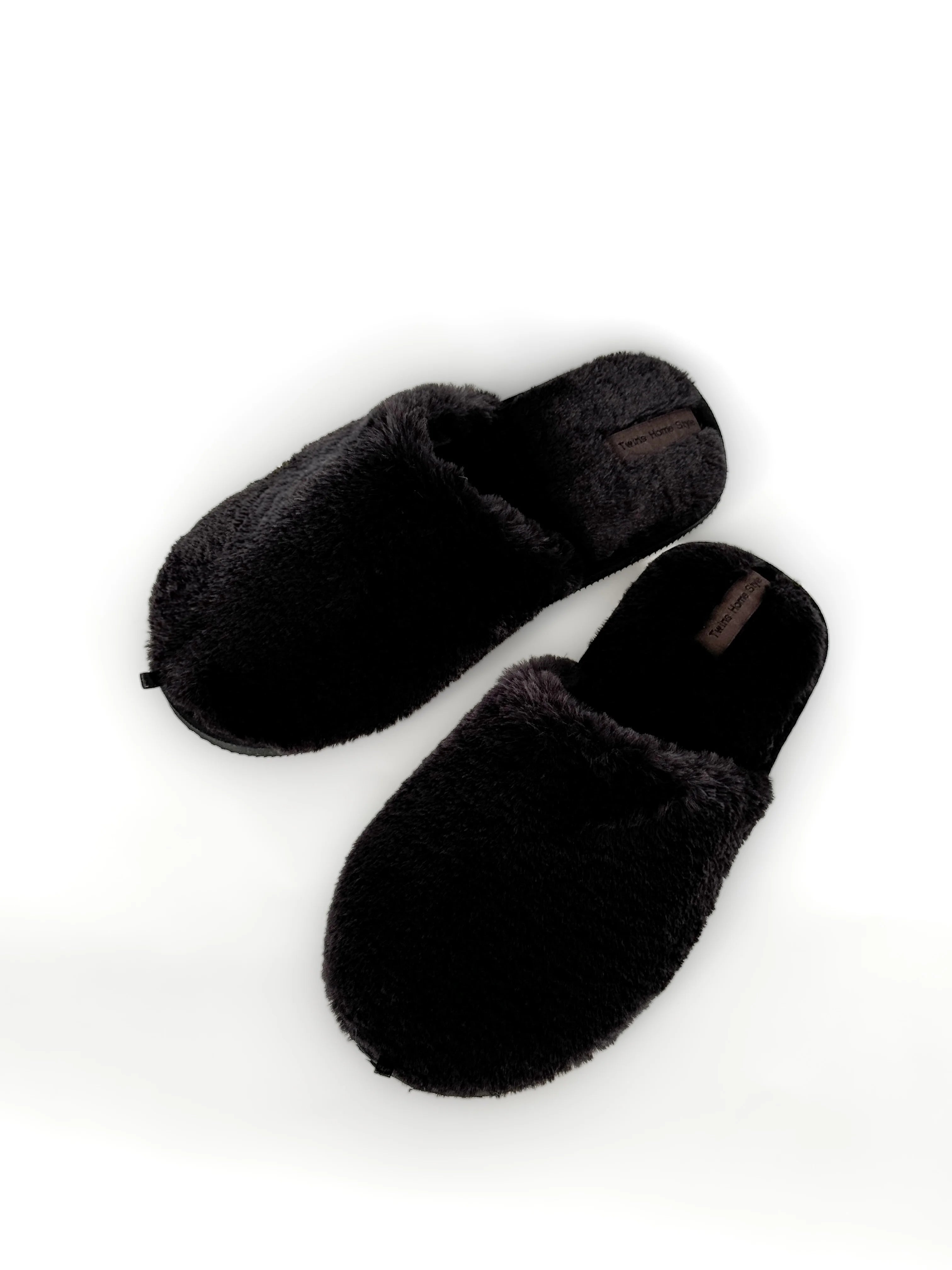 Men's slippers HS-LUX fur graphite