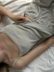 Ribbed T-shirt light gray