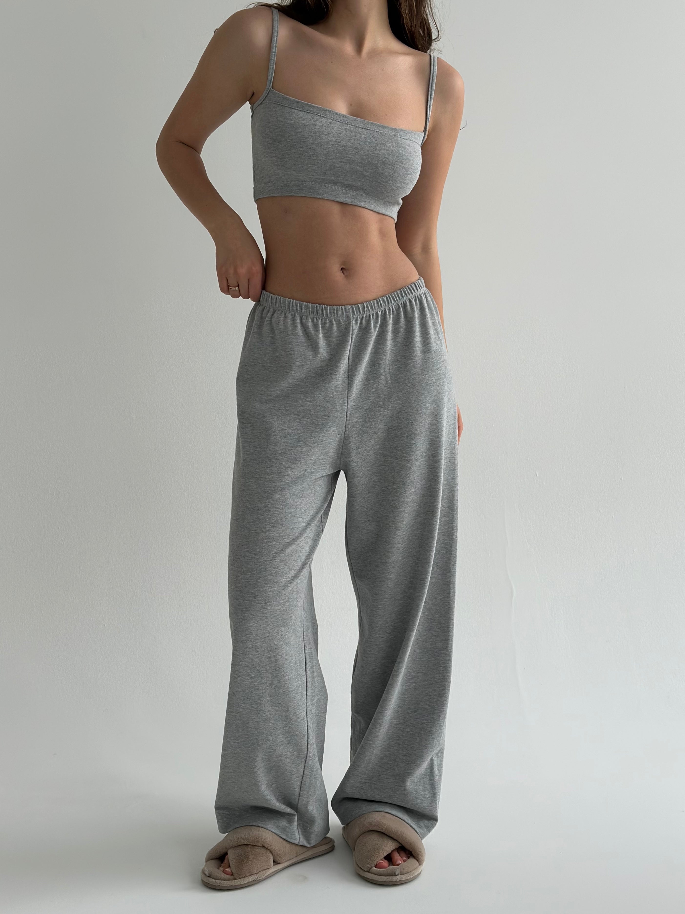 Knitwear “Tenderness” Wide pants gray
