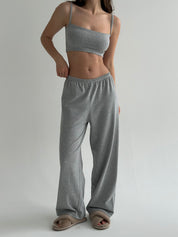 Knitwear "Tenderness" Top with straps gray