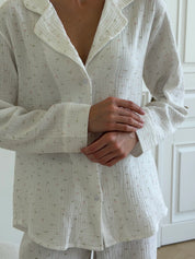 Suit long sleeve shirt and pants muslin reaper chamomile on milk