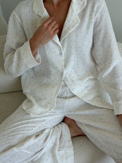 Suit long sleeve shirt and pants muslin reaper chamomile on milk