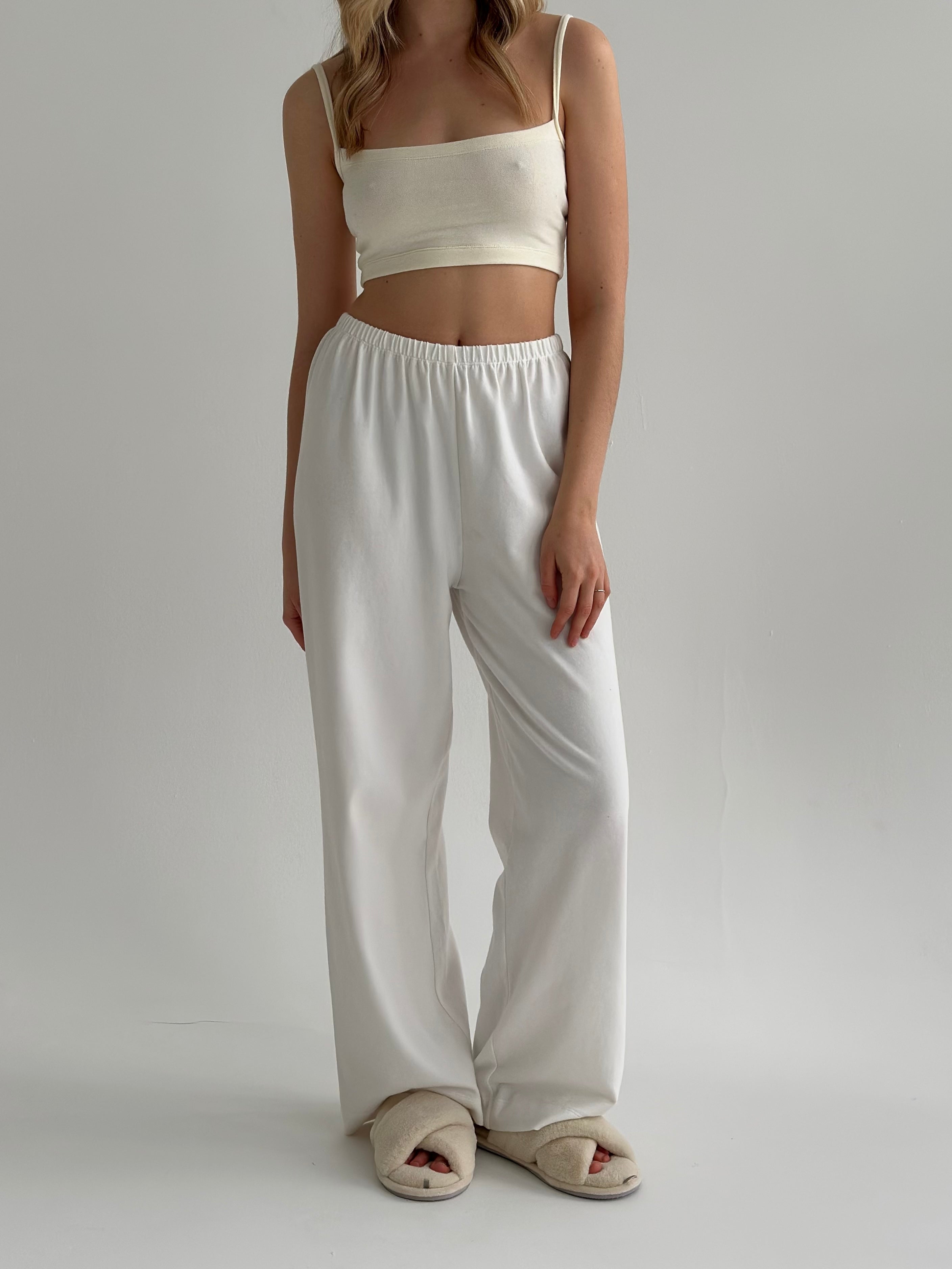 Knitwear “Tenderness” Wide pants white