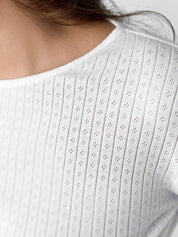 Ribbed knitted suit, wide pants and longsleeves milky