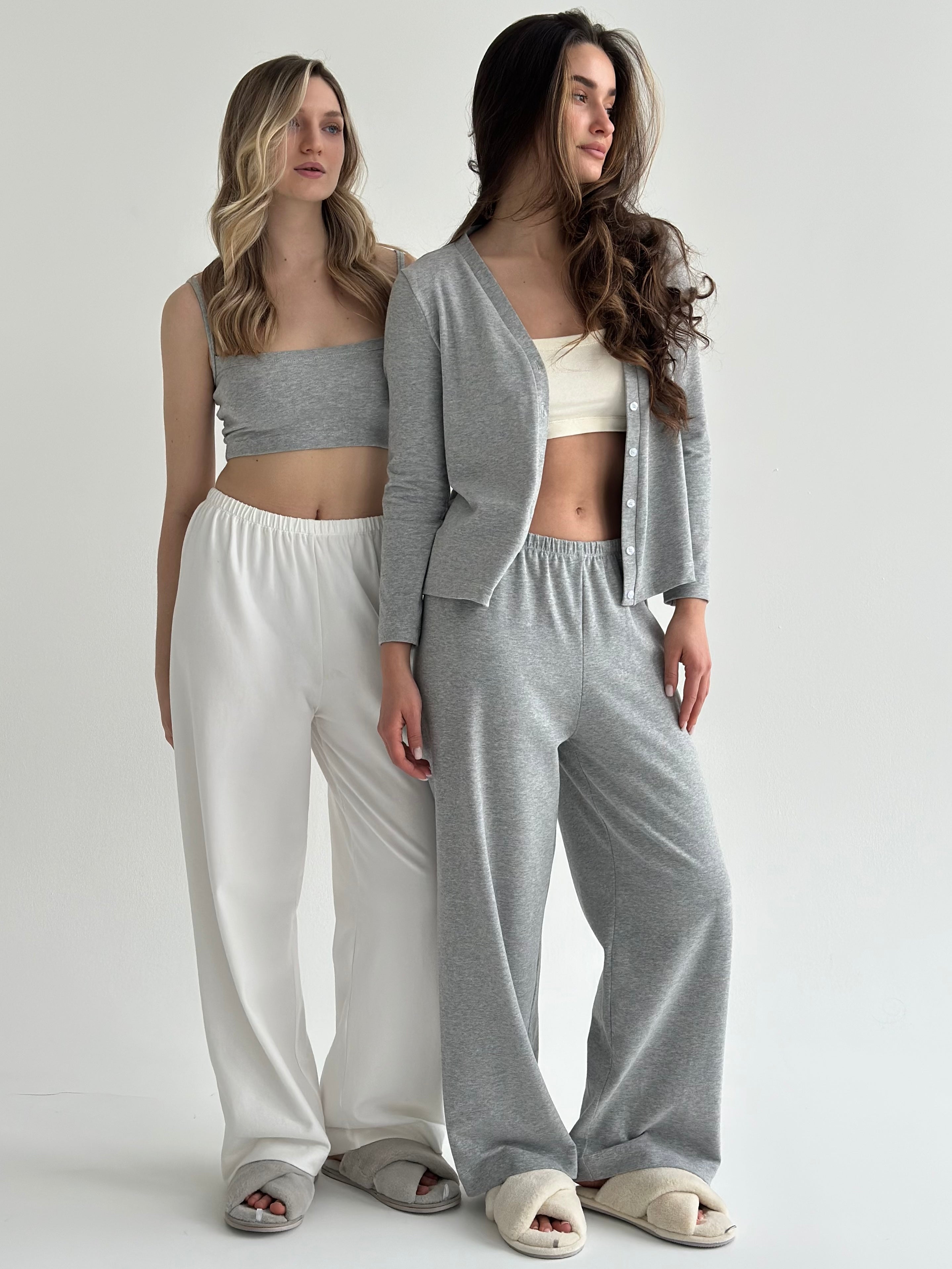 Knitwear “Tenderness” Wide pants gray