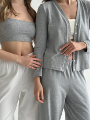 Knitwear “Tenderness” Wide pants gray