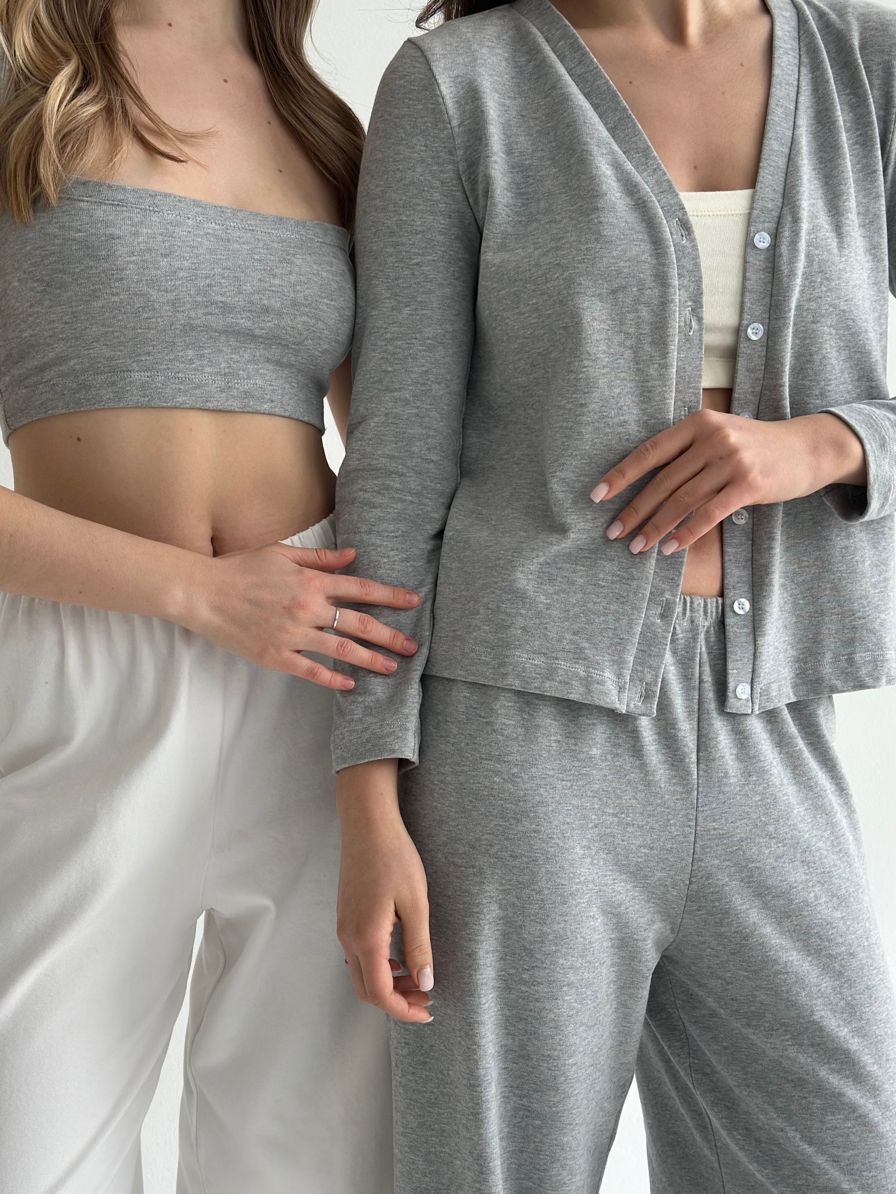 Knitwear “Tenderness” Wide pants gray