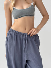Muslin Pants Mono Harem Pants blue 2-sl