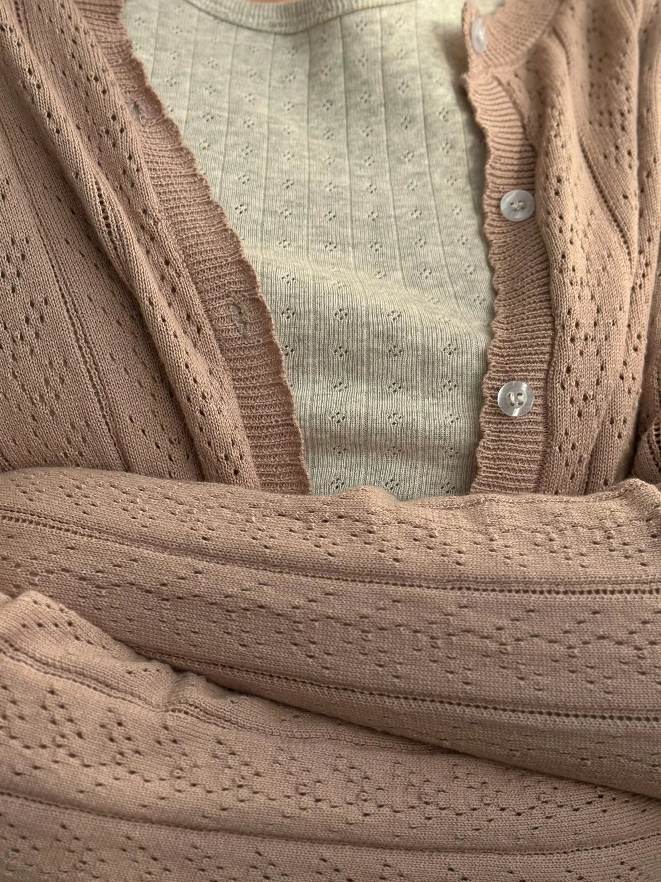Cotton cardigan with buttons powder blue