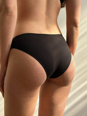Lingerie Slips Black Ribbed