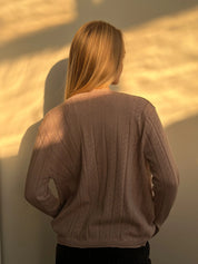 Cotton cardigan with buttons powder blue