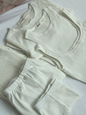 Ribbed shorts milky