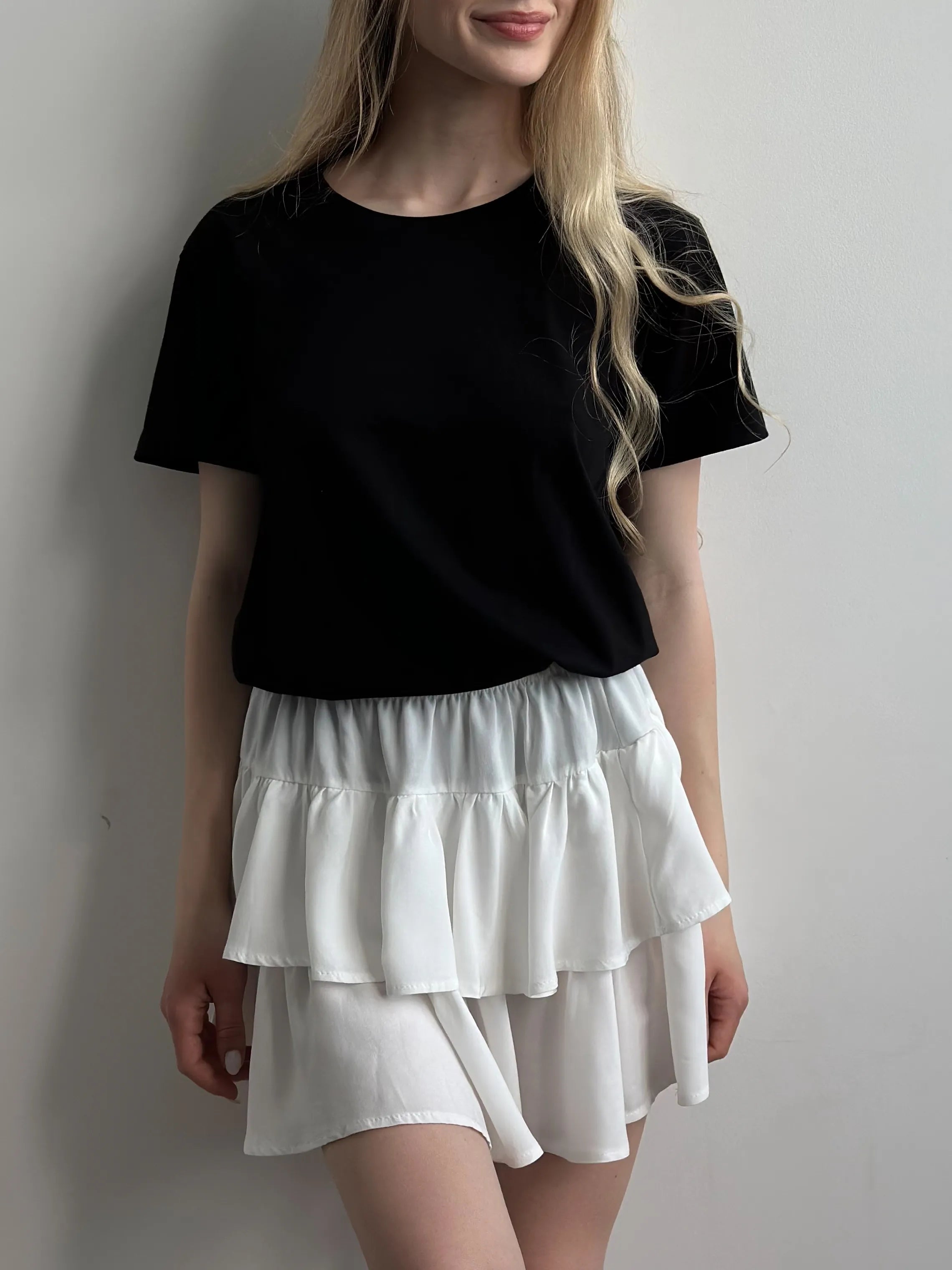 T-shirt Black knit