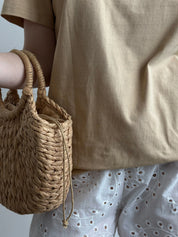 T-shirt Beige knit