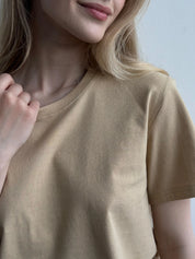 T-shirt Beige knit