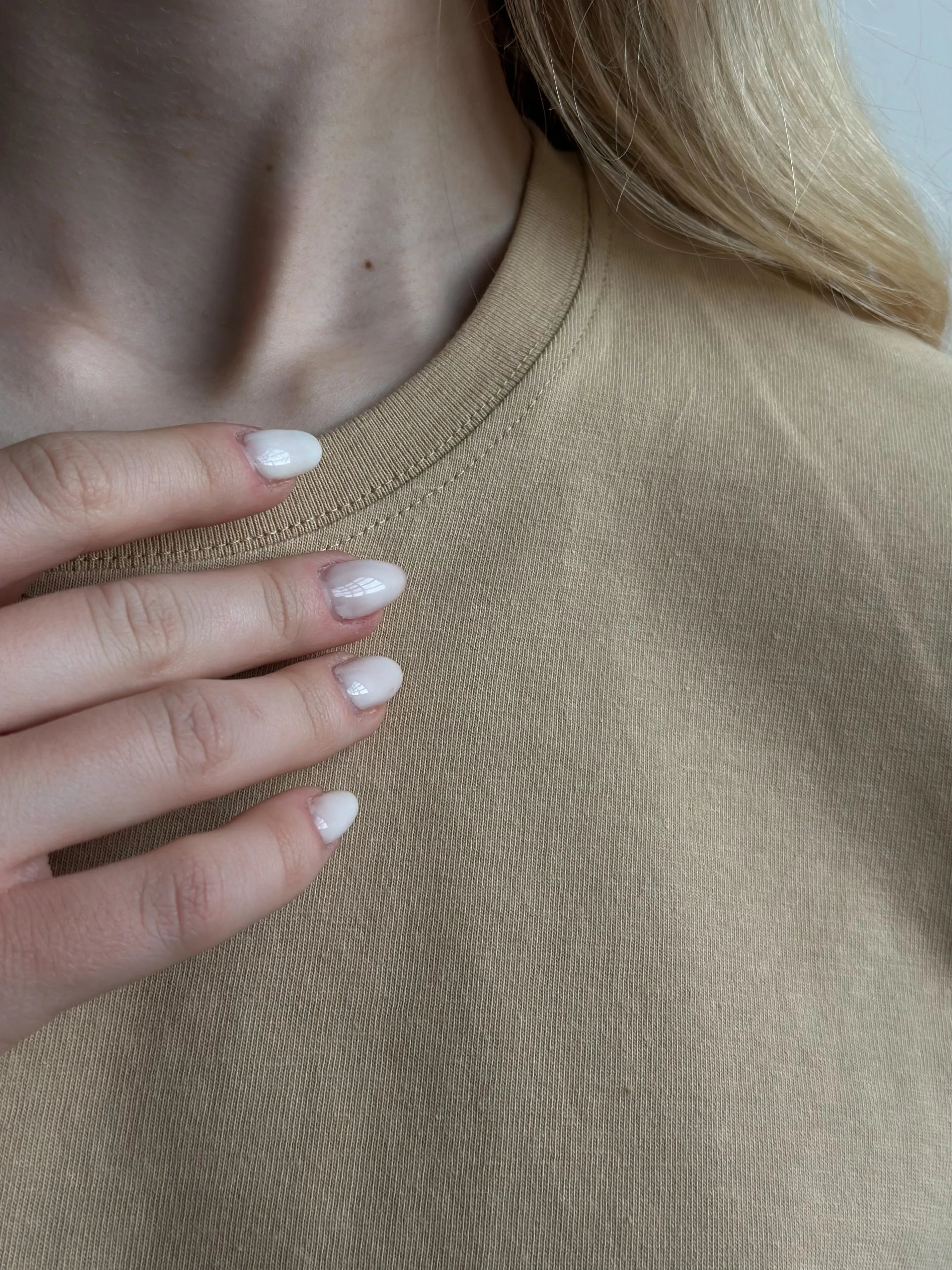 T-shirt Beige knit