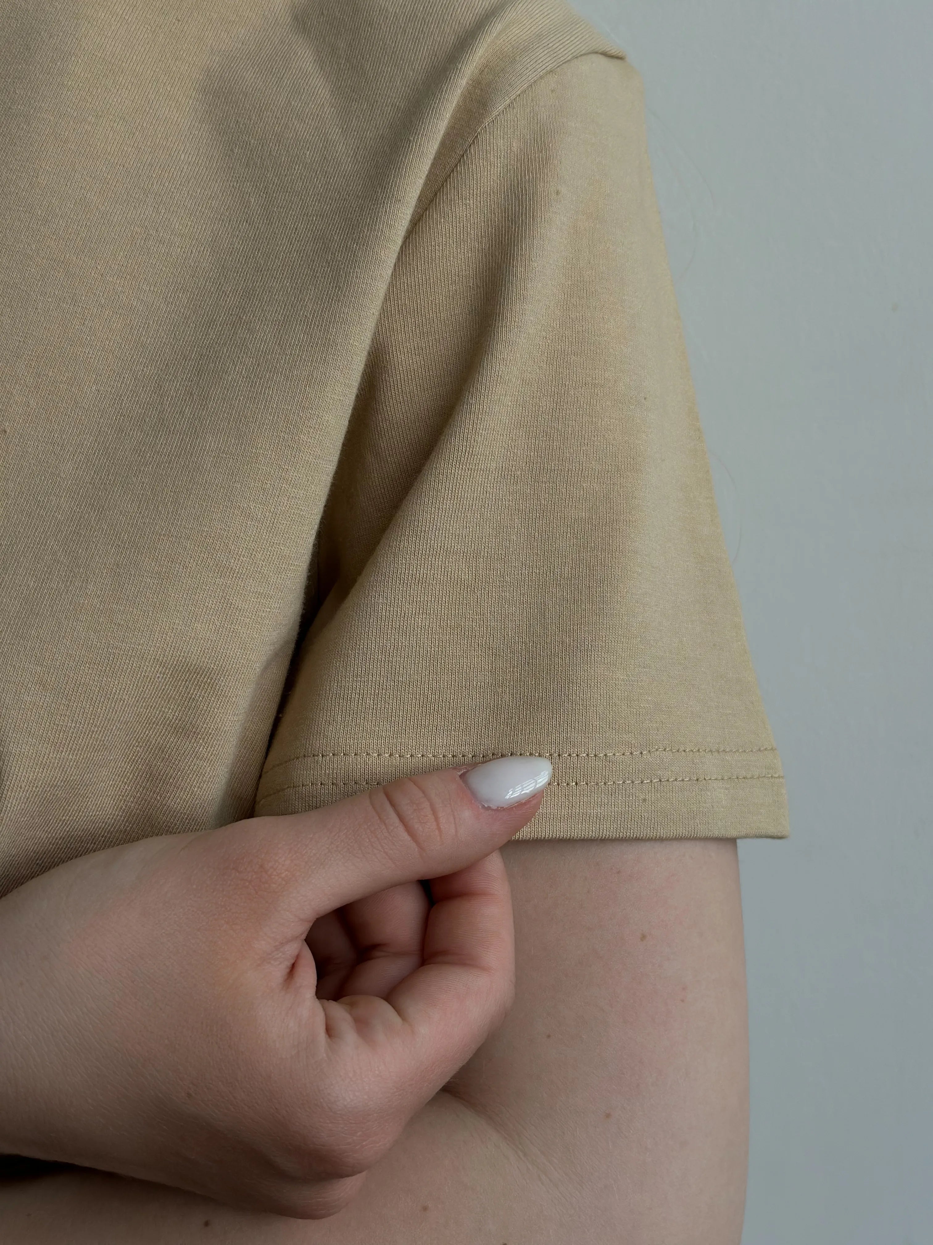 T-shirt Beige knit