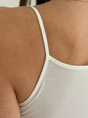 Basic white-colored underwear T-shirt