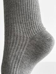 Gray melange knee-high socks