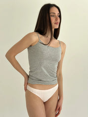 Basic gray-colored underwear T-shirt