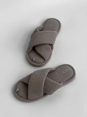 Women's slippers HS-VL waffle X gray