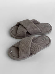 Women's slippers HS-VL waffle X gray