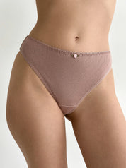 Underwear panties Thongs mink ribbed