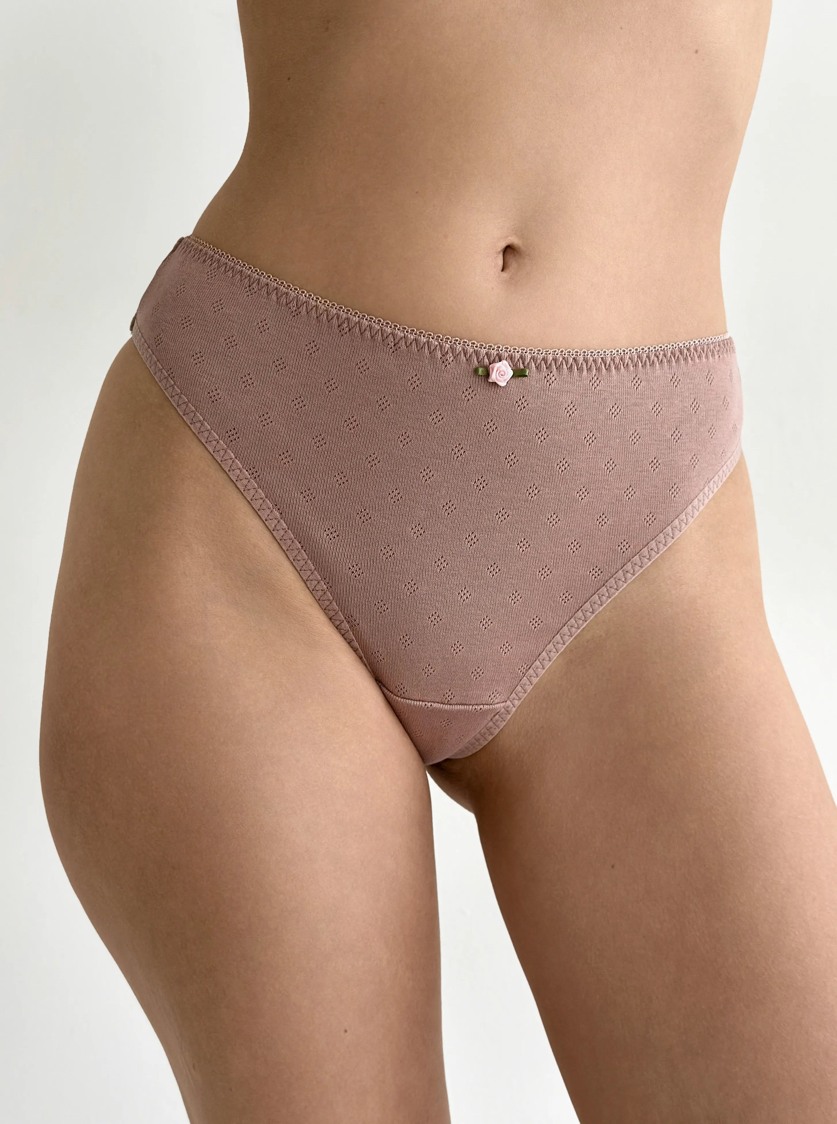 Underwear panties Thongs mink ribbed