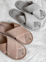 Women's slippers HS-VL velour Latte