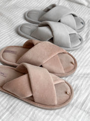 Women's slippers HS-VL velour Latte