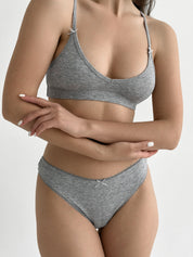 Basic gray lingerie top