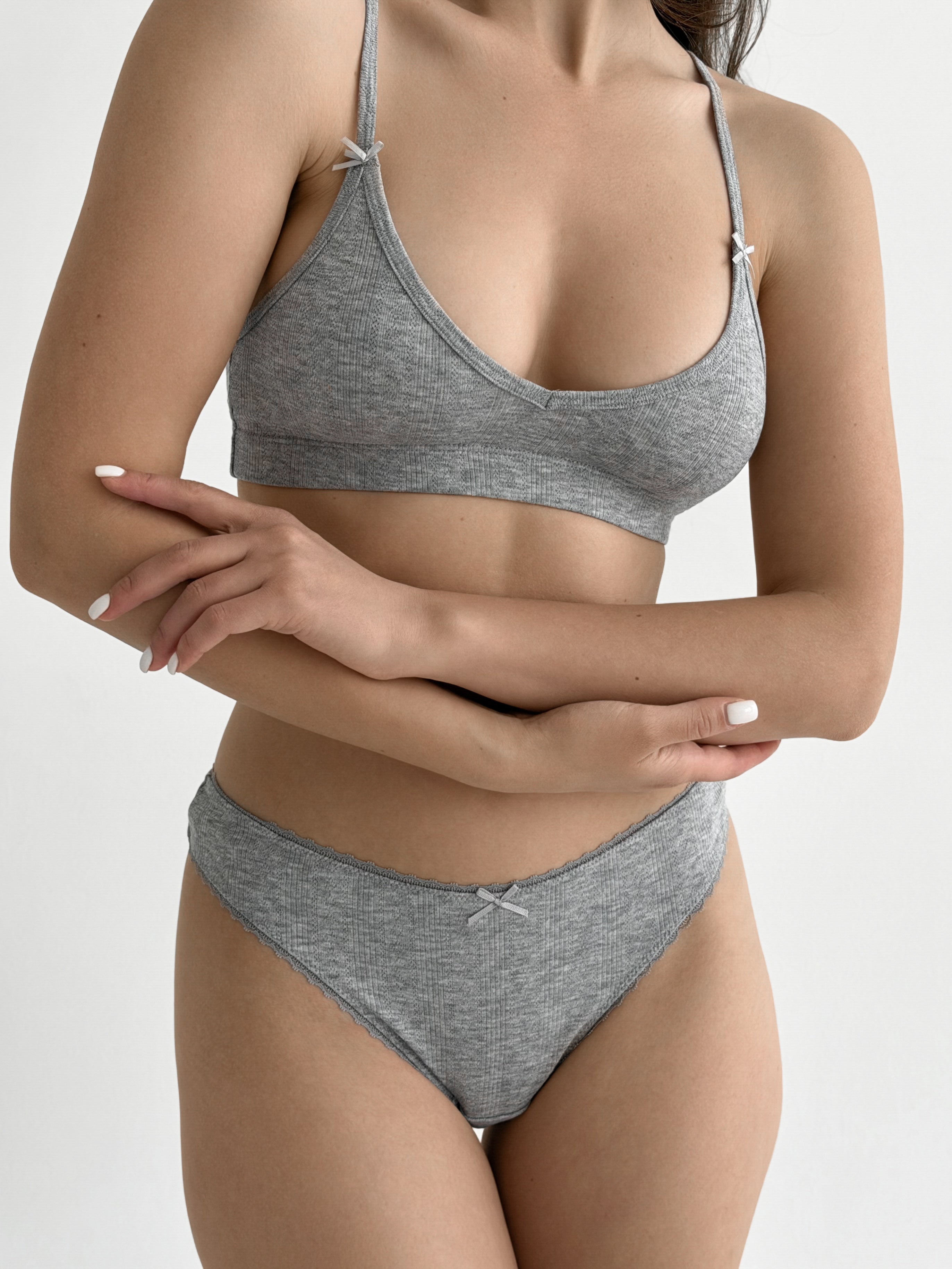 Basic gray lingerie top