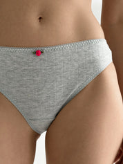 Lingerie Slips Light Gray Ribbed