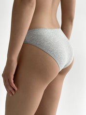 Lingerie Slips Light Gray Ribbed