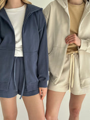 Cotton Shorts knitwear 3-thread beige