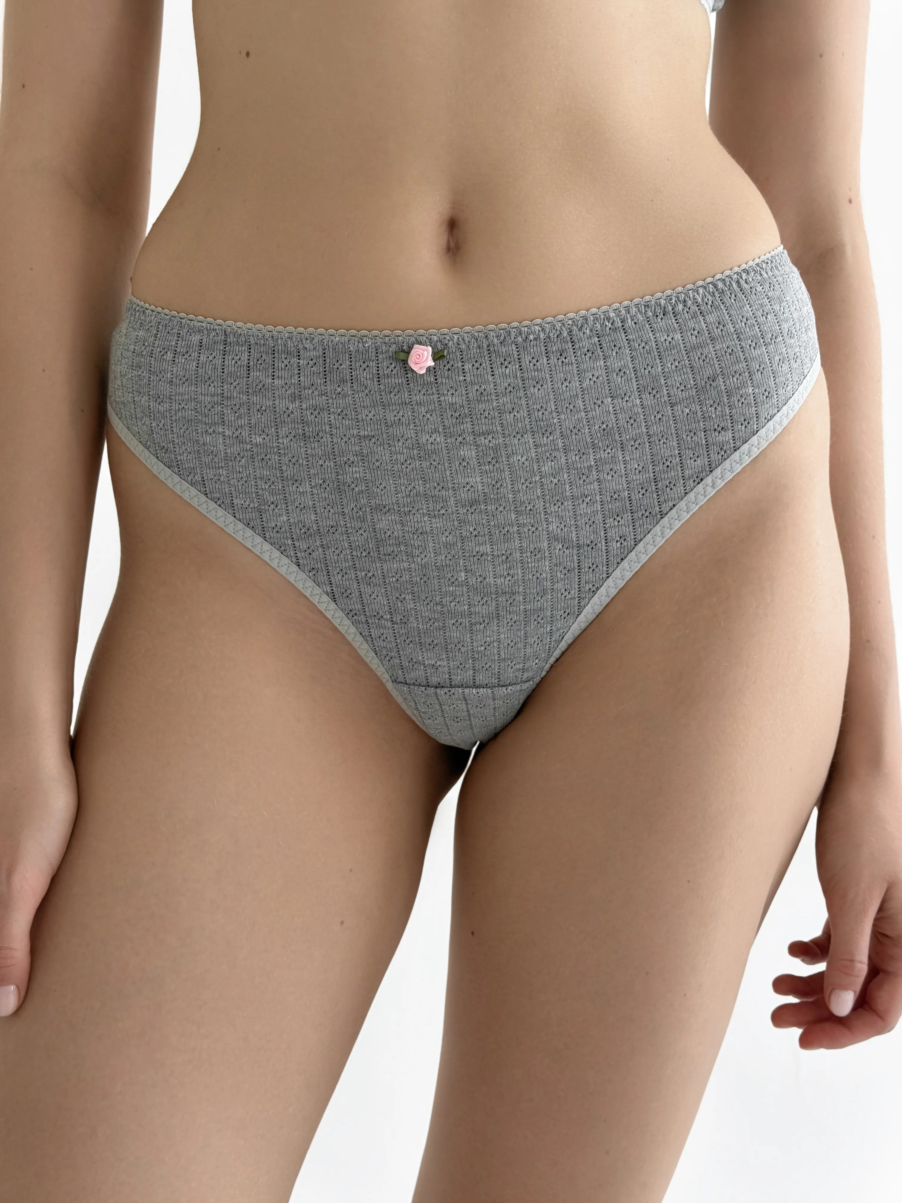 Underwear panties Thongs anthracite ribana