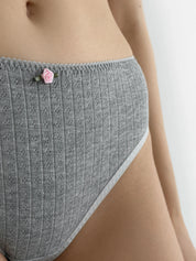 Underwear panties Slips anthracite ribana