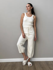 Soft knitted fluffy milk pants