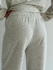 Long-sleeved suit and melange terry pants