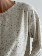 Long-sleeved suit and melange terry pants