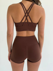 Yoga shorts brown