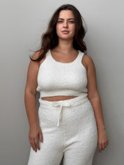 Soft knitted fluffy milk pants