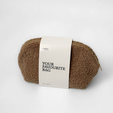TEDDY brown medium triangular cosmetic bag