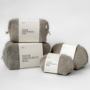 TEDDY gray medium triangular cosmetic bag